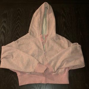 Garage Cropped Hoodie Light Pink Gently Used